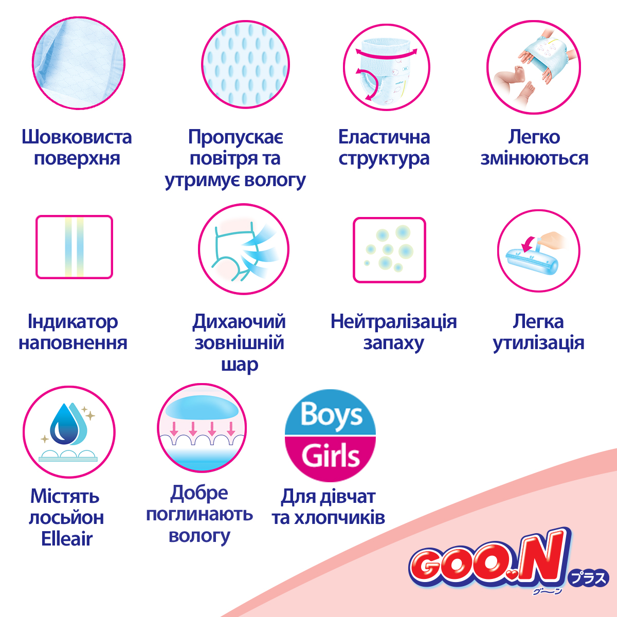 Goo.N Plus Diaper Pants for Children (Size 5 (XL), 12-20 kg, 38 pcs.)