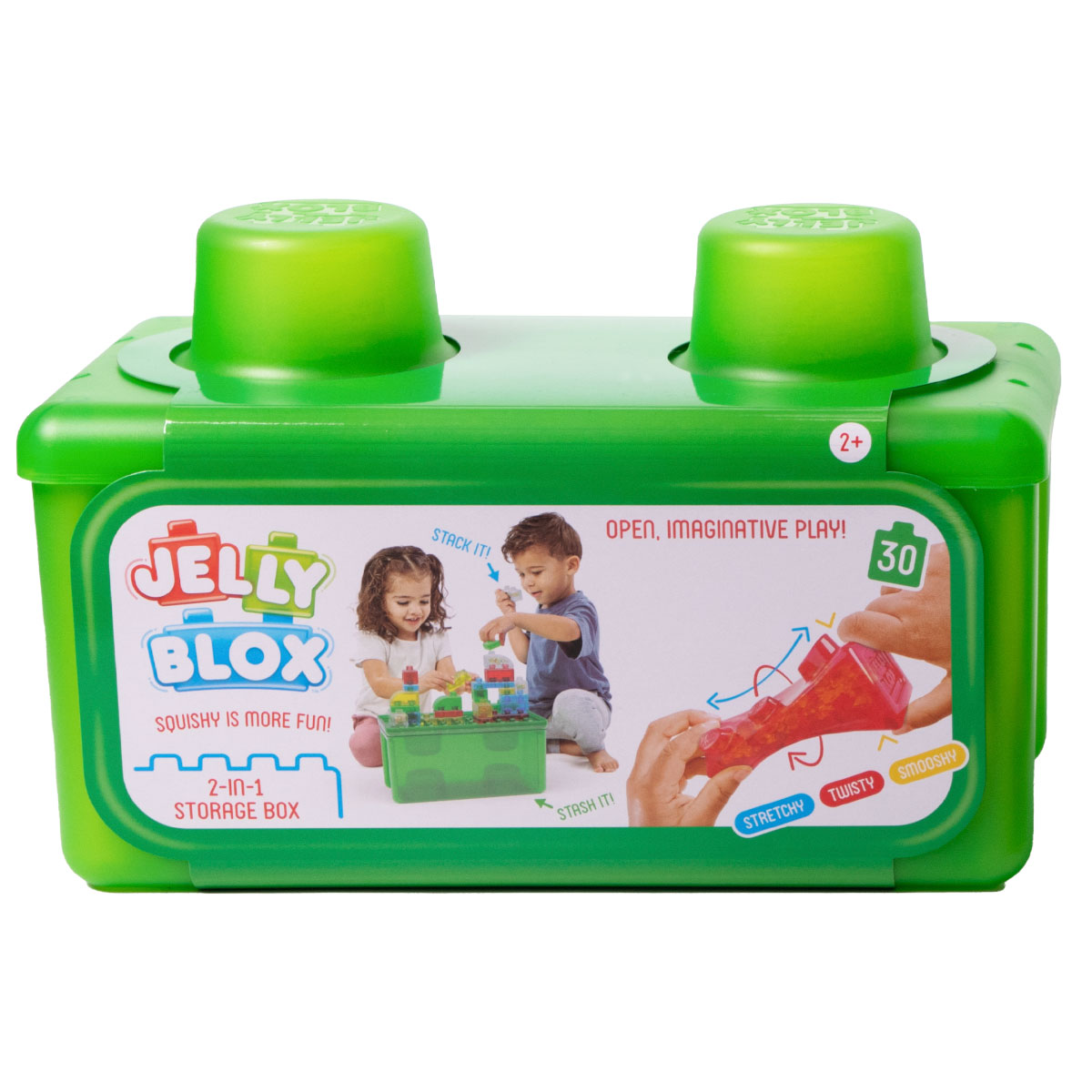 Jelly Blox Touch Construction Set - 2-in-1 Case: Build and Stack