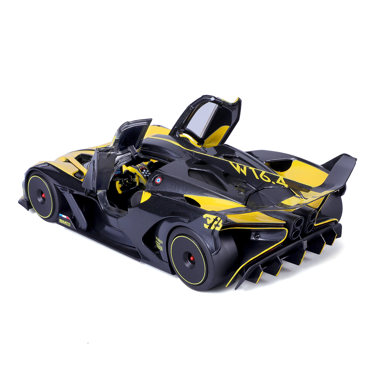Автомодель - Bugatti Bolide (черно-желтый, 1:18)