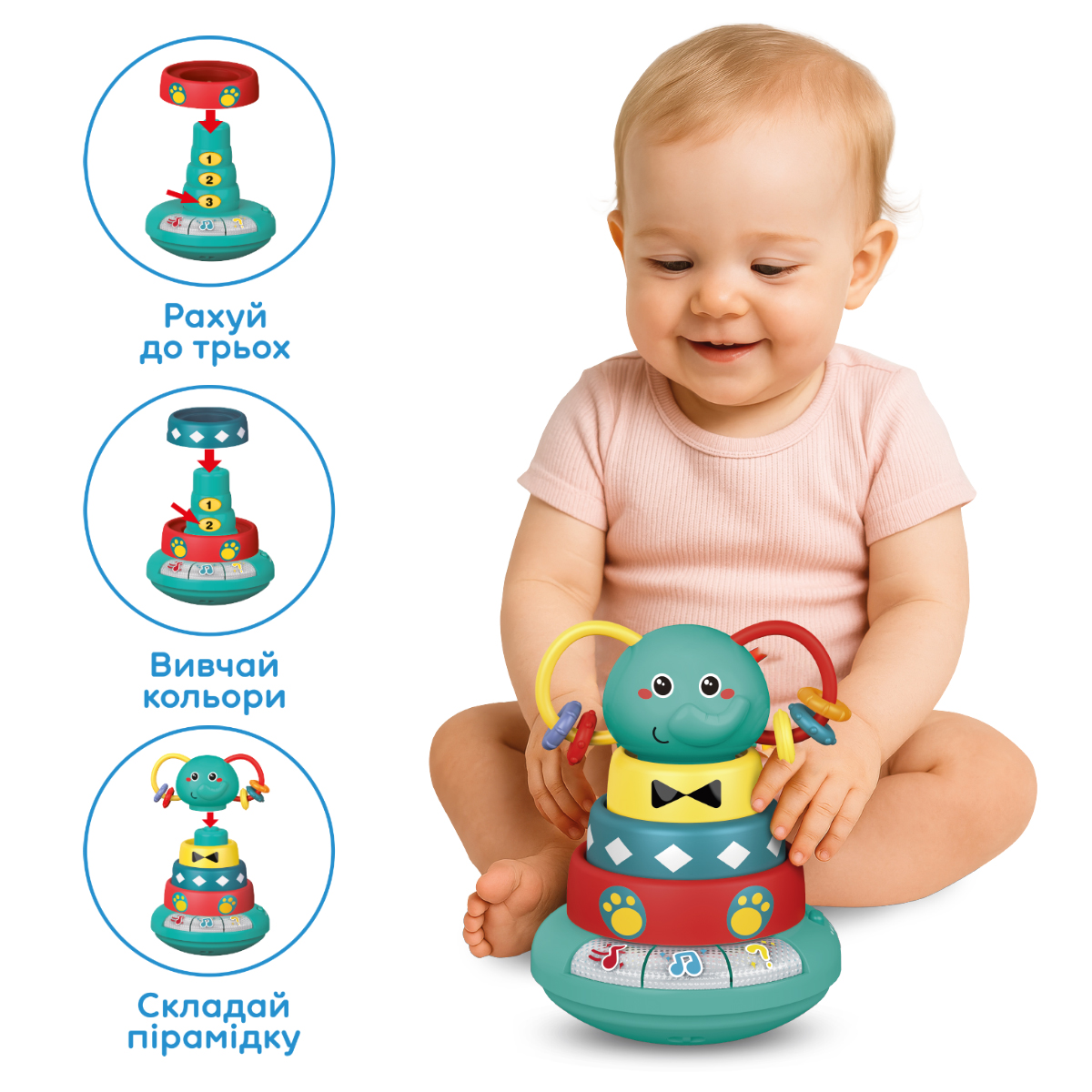Interactive educational toy – Baby Elephant Graiko (Ukrainian) Interactive educational toy – Baby Elephant Graiko (Ukrainian)