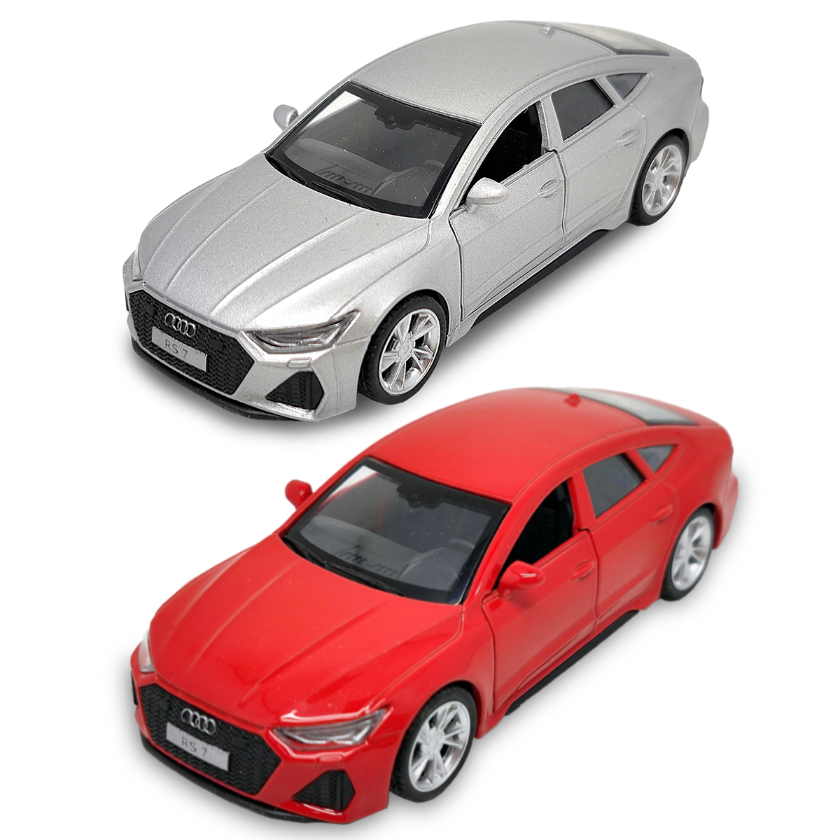 Car model: Audi RS 7 Sportback (red, silver)