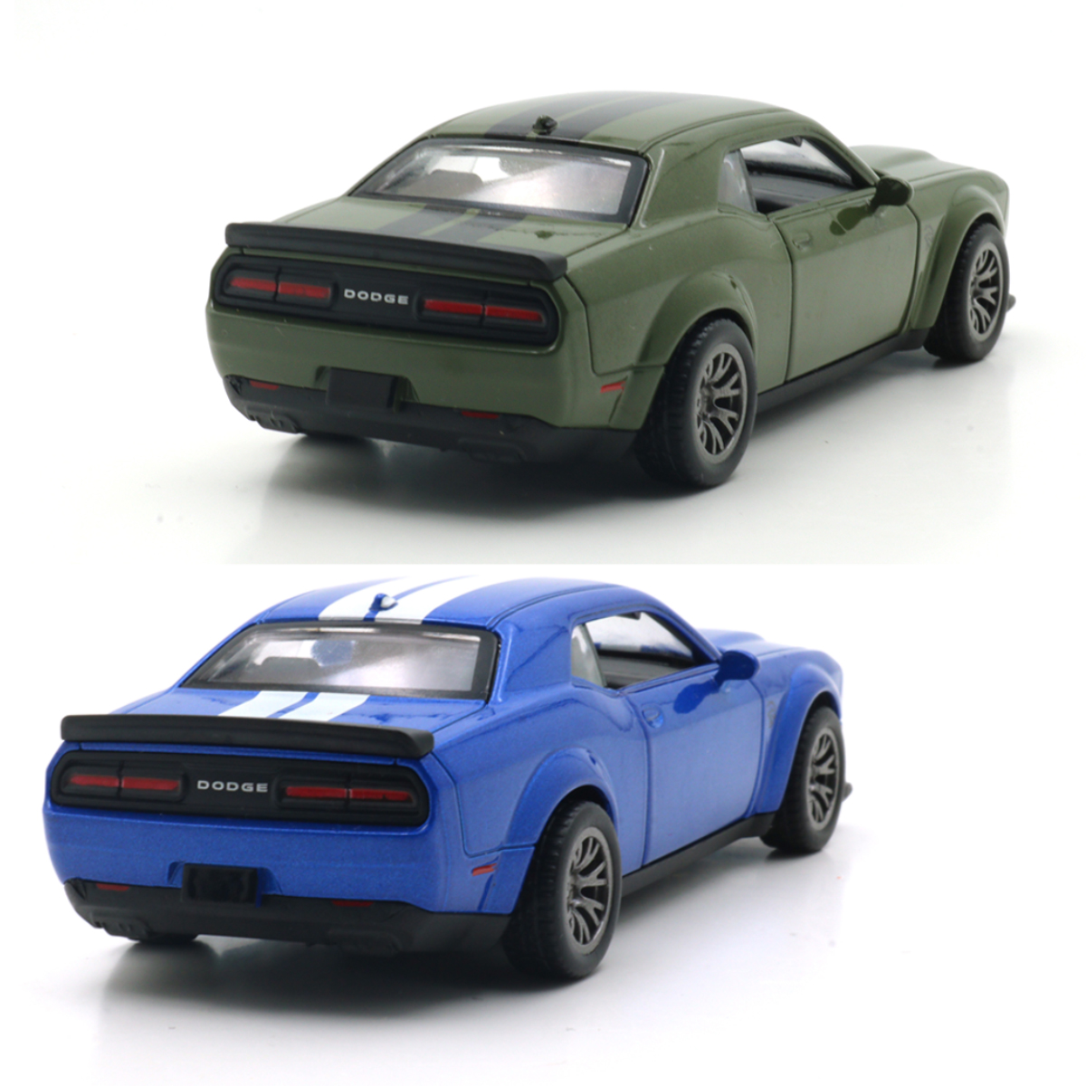Автомодель - Dodge Challenger SRT Jailbreak 2022 (синий, зеленый)