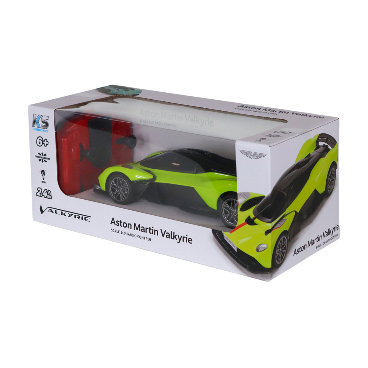 KS Drive Remote Control Car - Aston Martin Valkyrie (1:24, 2.4 GHz, Green)