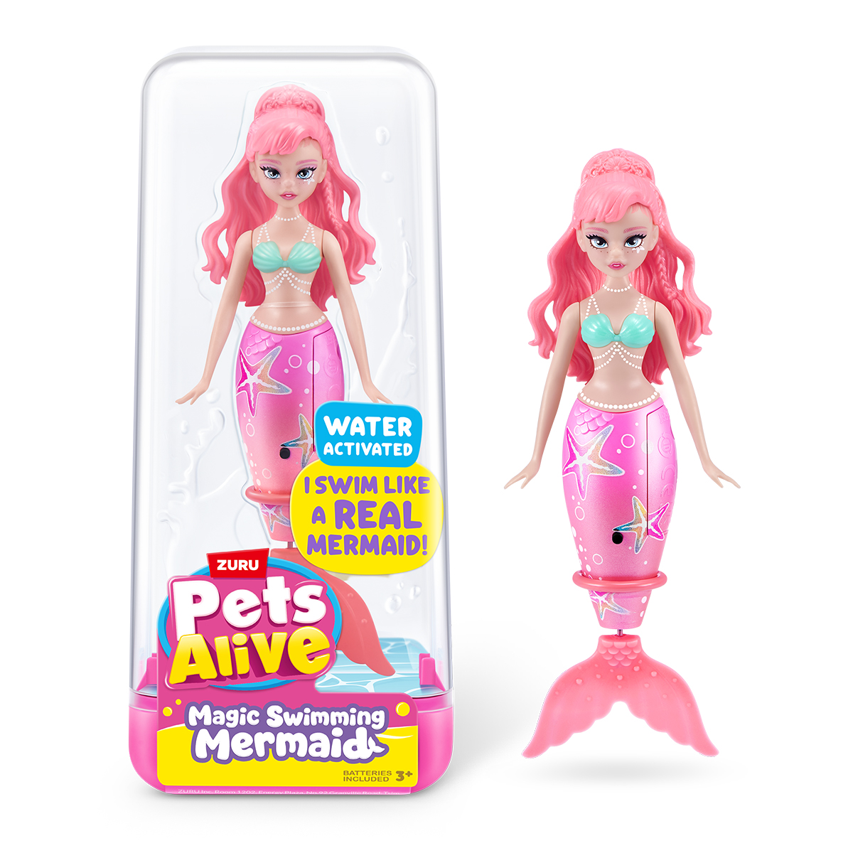 Pets Alive S1 Interactive Toy – Magical Mermaid Pink Star