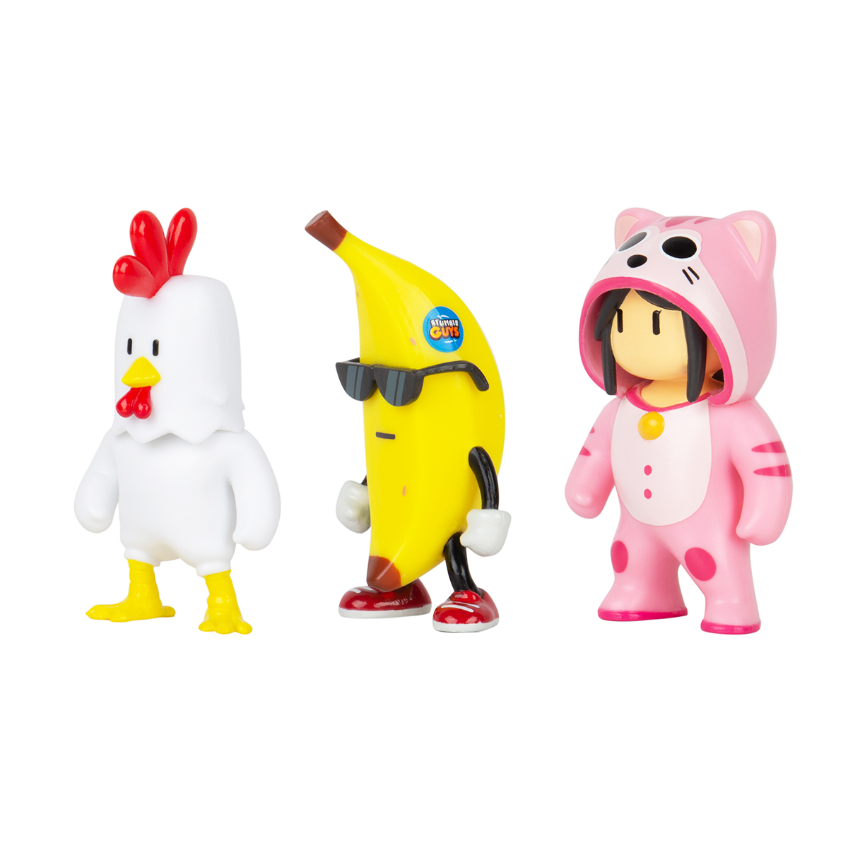 Stumble Guys Collectible Figure Set - Chicken, Banana, Meowmer
