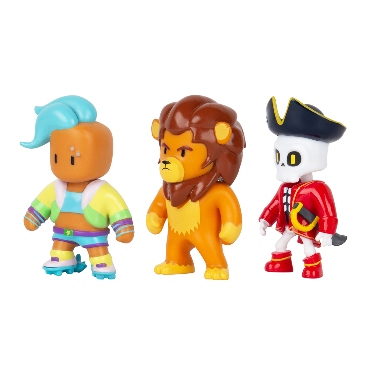 Stumble Guys Collectible Figure Set - Velocit, Leonidas, Captain Nohart
