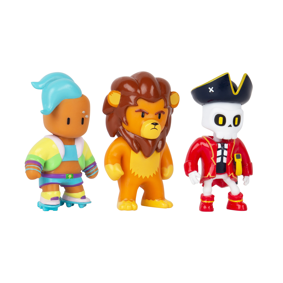Stumble Guys Collectible Figure Set - Velocit, Leonidas, Captain Nohart