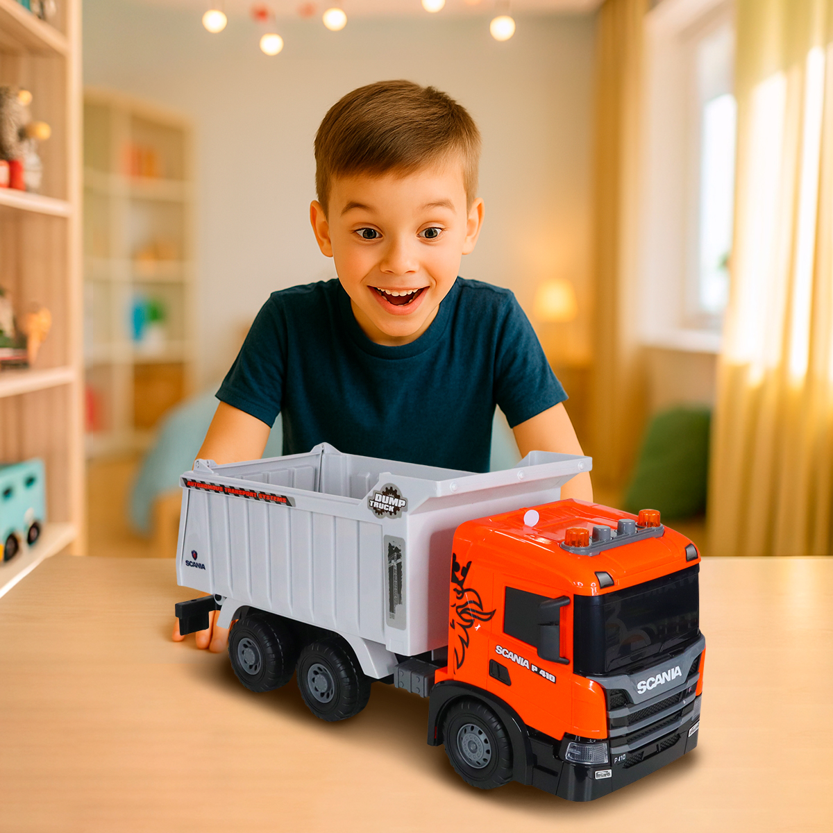 Super Big Truck model – Scania dump truck (lights, sound)