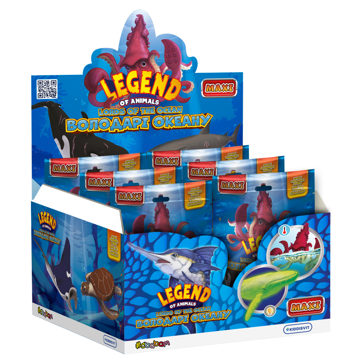 Animal Stretch Toy Display - Lords of the Ocean (10 pcs)