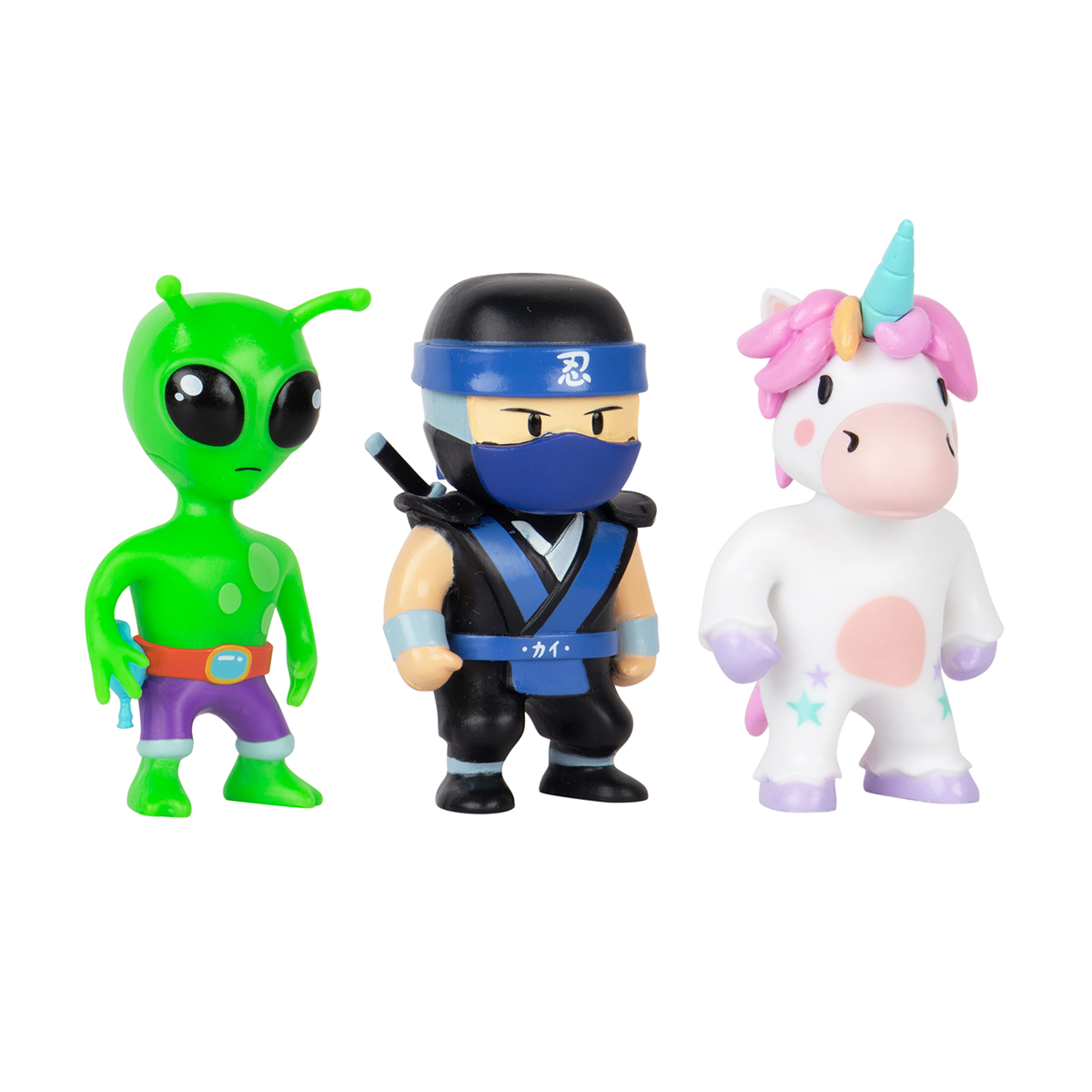 Stumble Guys Collectible Figure Set - Ninja Kai, Sprinkles, Alien