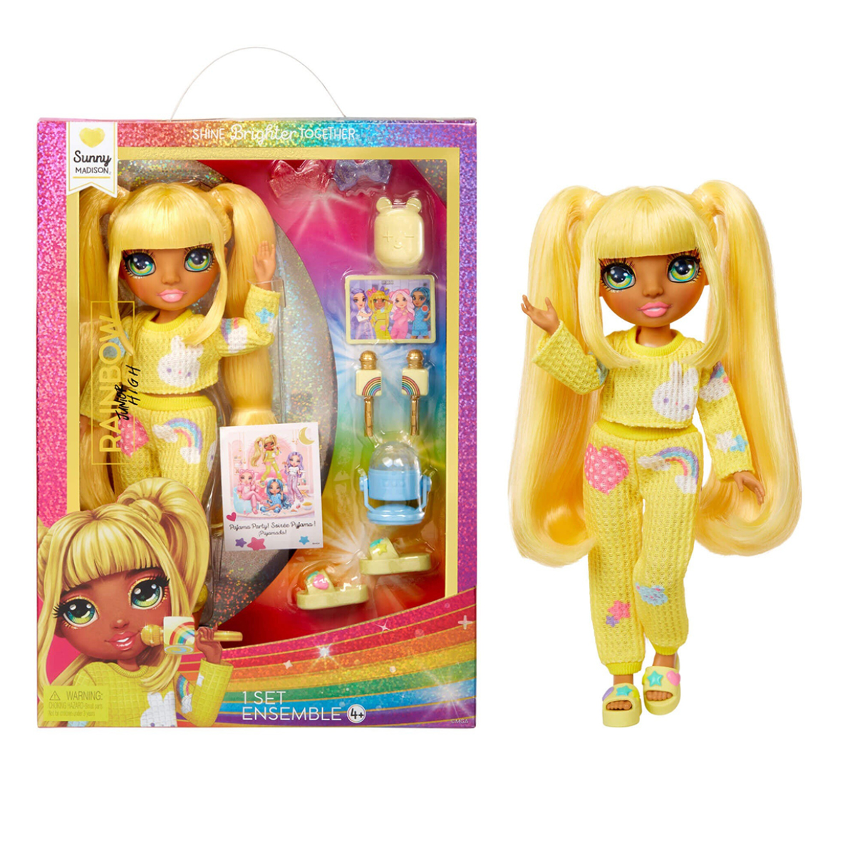 PJ Party Junior High Series Rainbow High Doll – Sunny