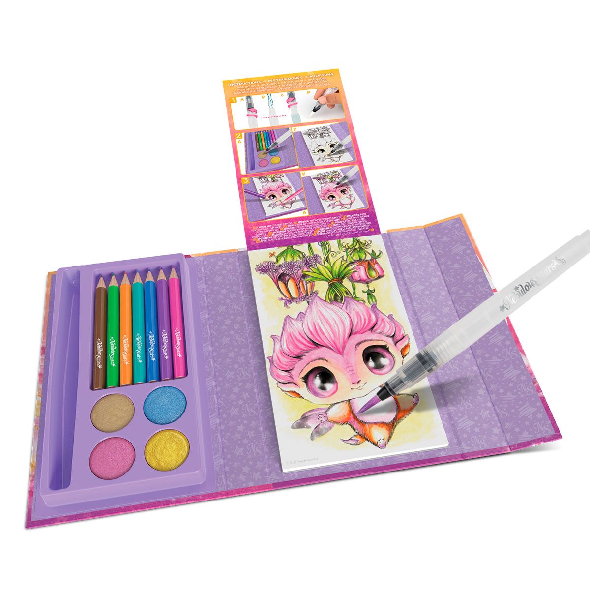 Art kit - Coloring with water, white sheets: Take it on the road