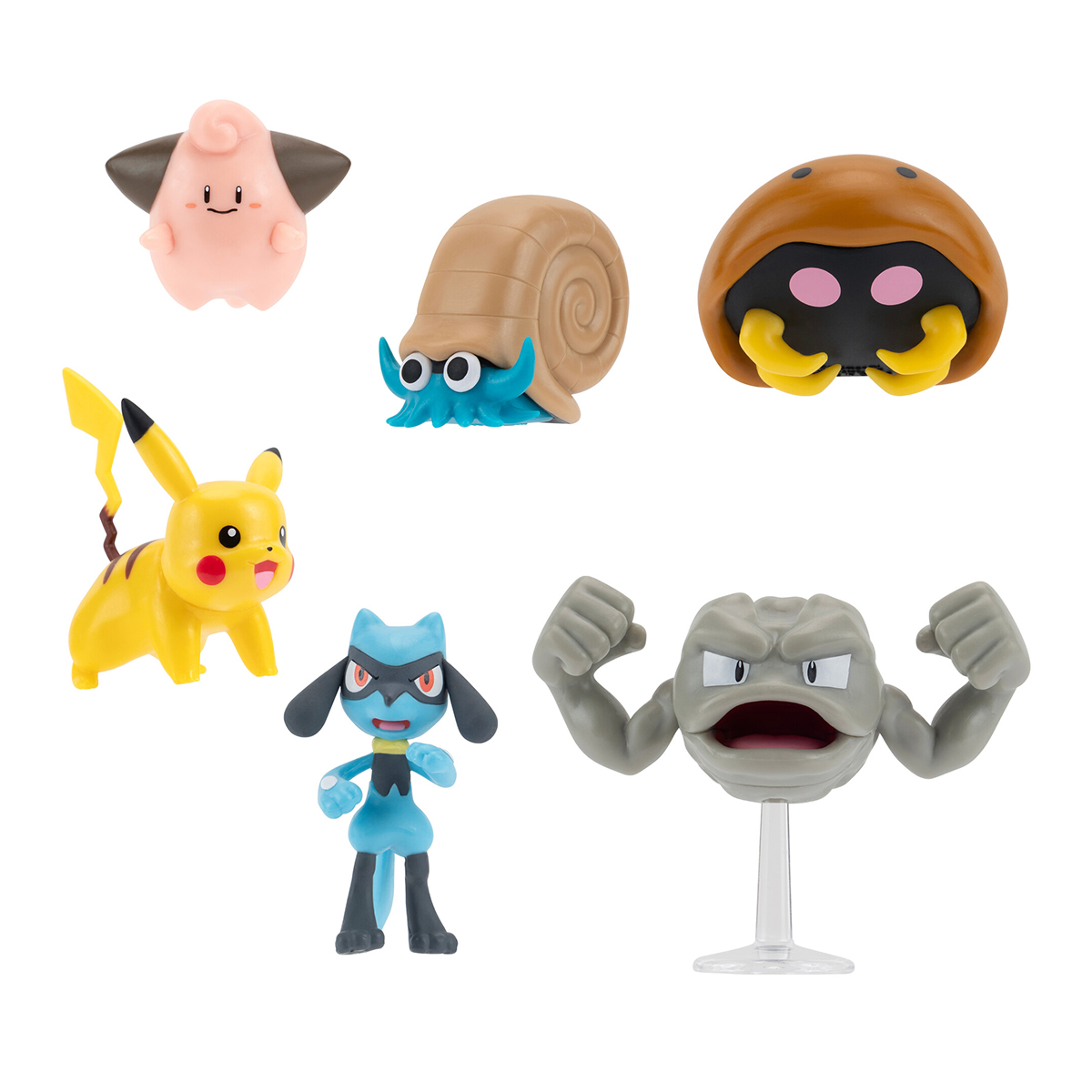Pokemon W7 Play Figure Set - Pikachu, Cleffa, Riolu, Geodud, Omanaite, Kabuto Pokemon W7 Play Figure Set - Pikachu, Cleffa, Riolu, Geodud, Omanaite, Kabuto