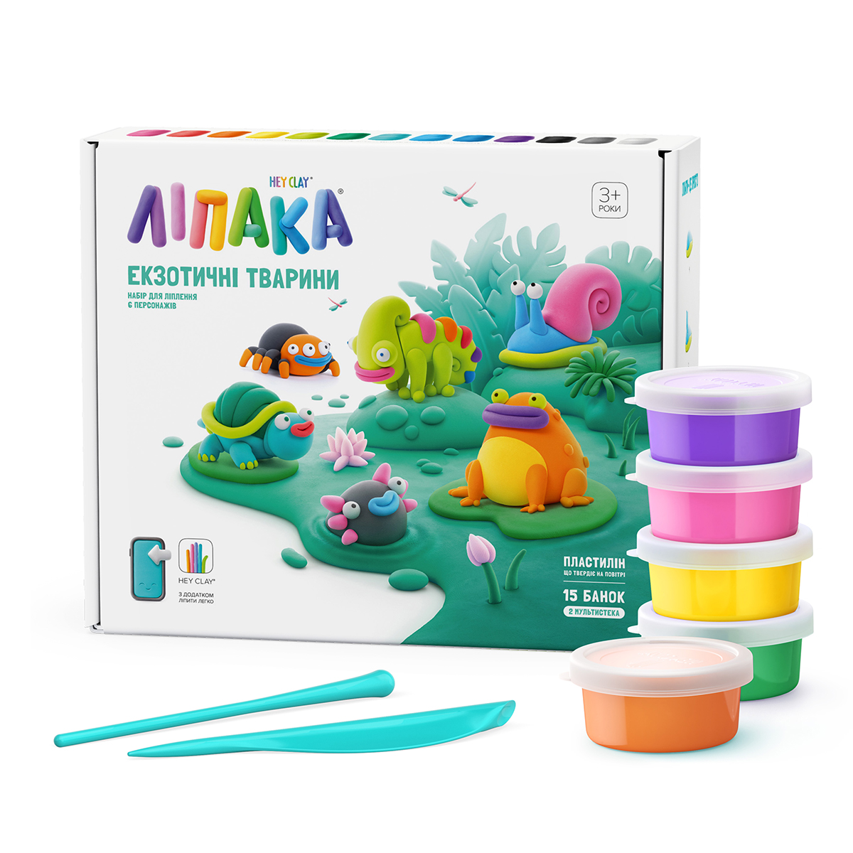 Mega Set of Self-Hardening Plasticine Lipaka - Exotic Animals