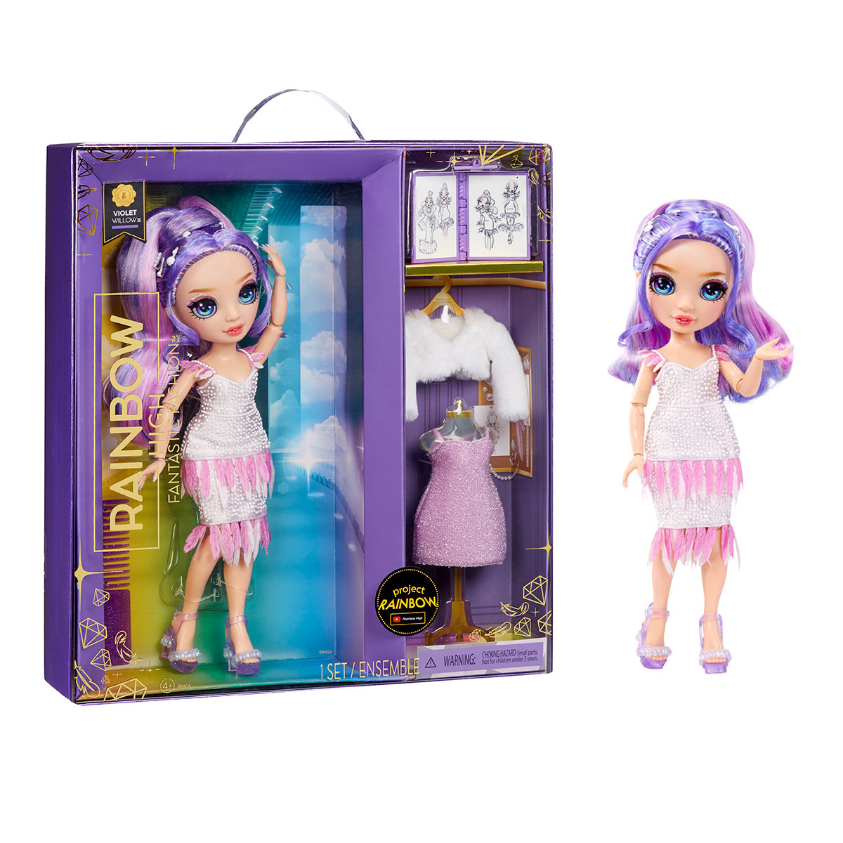 Rainbow High doll from the Fantastic Fashion series - Violetta (with accessories)