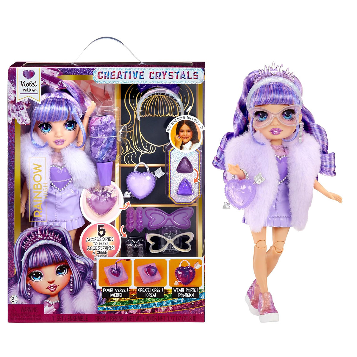 Rainbow High Doll Playset Creative Crystals - Violetta