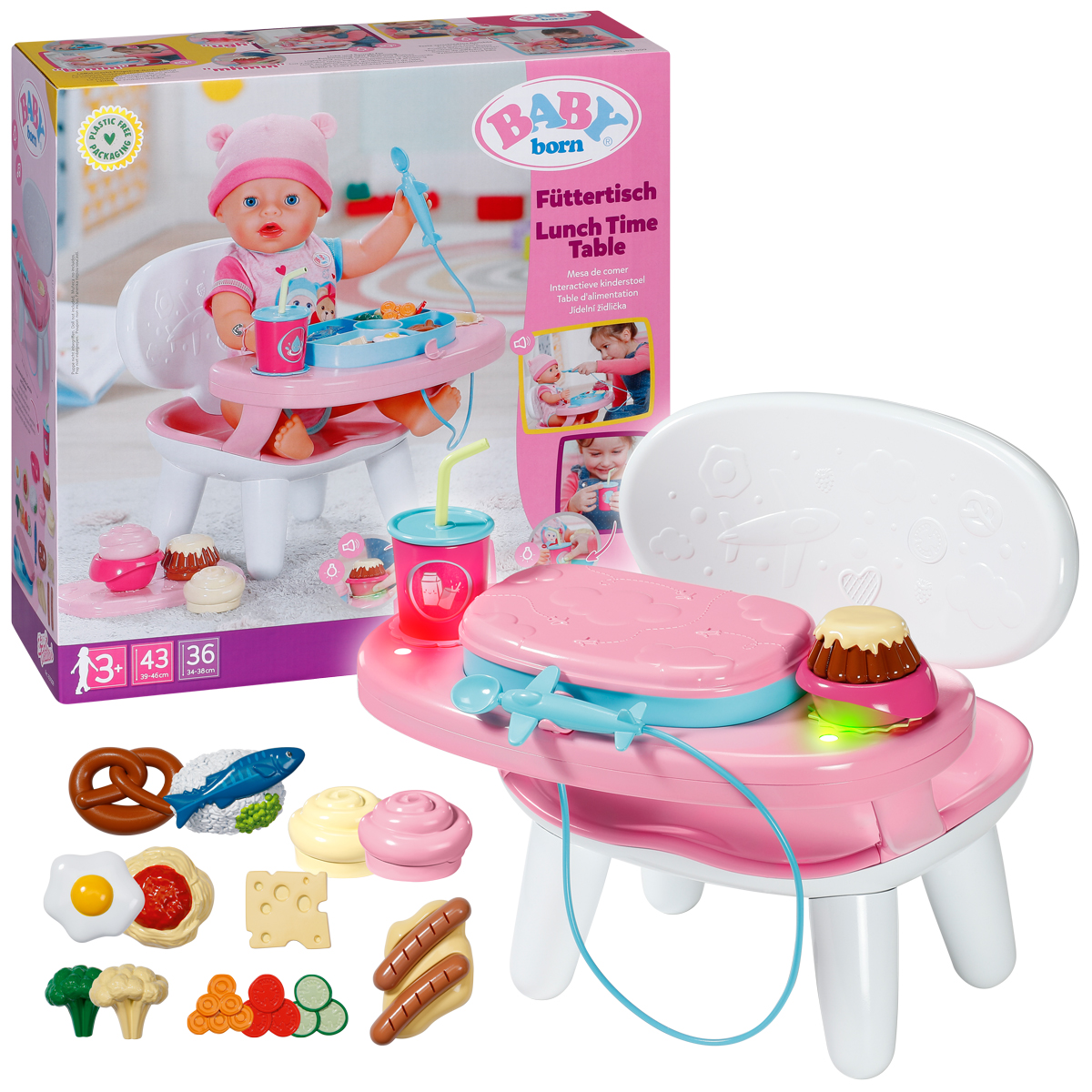 Interactive feeding table for Baby Born S2 - Lunchtime (light, sound)