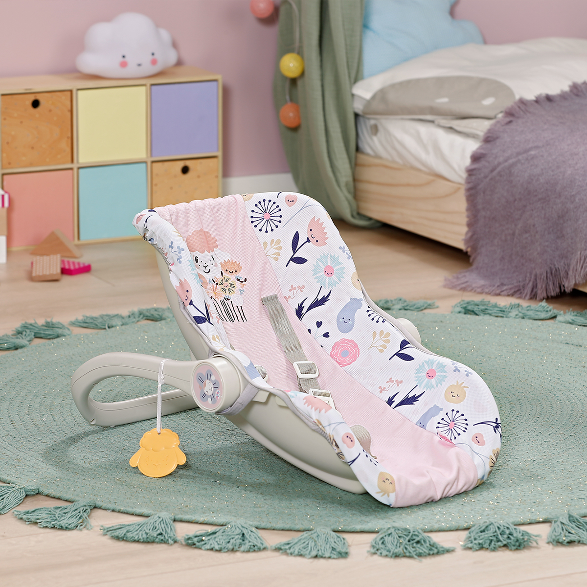 Baby Born 2 in 1 Baby Doll Carrier Chair – Floral Style