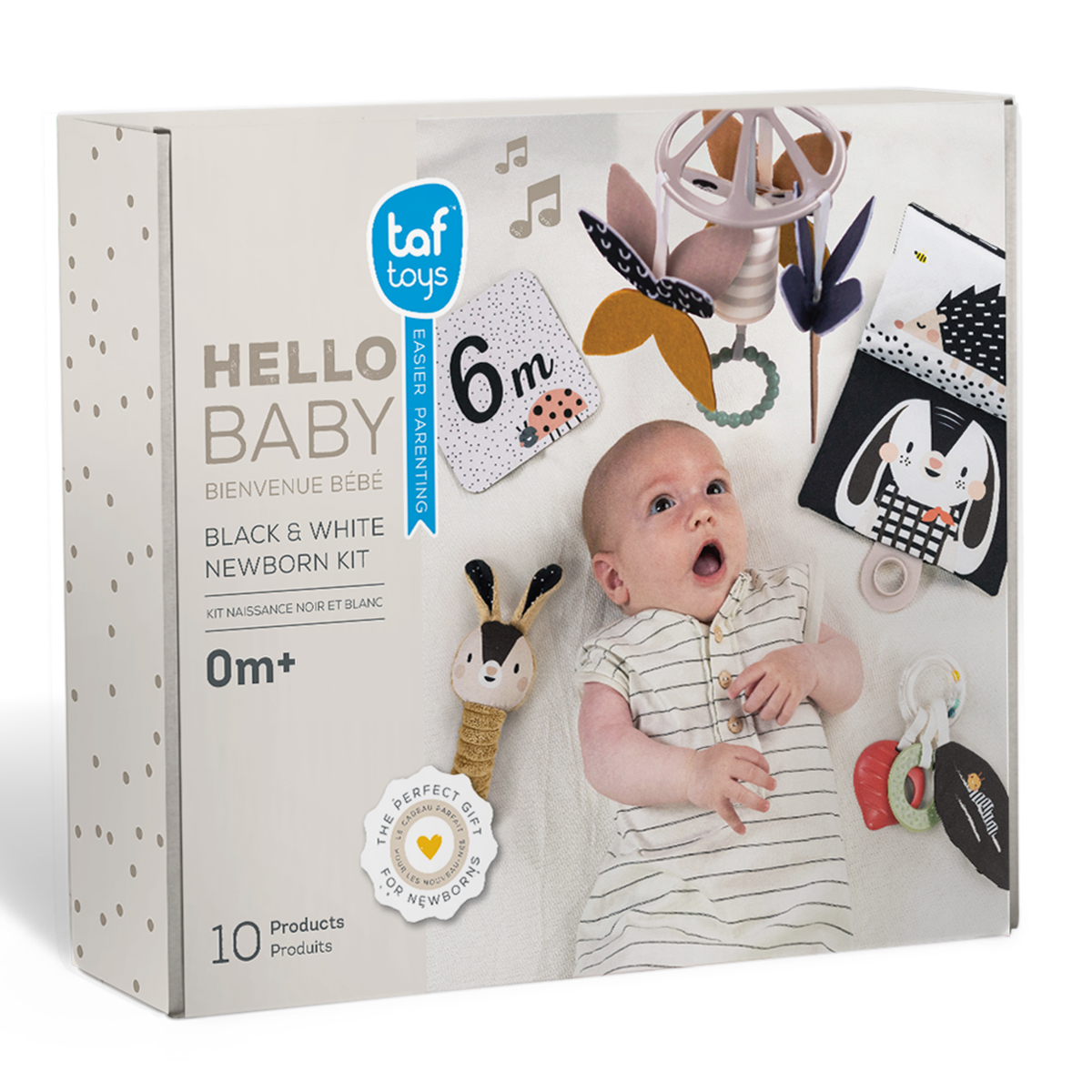 Newborn Toy Gift Set – Black and White Harmony