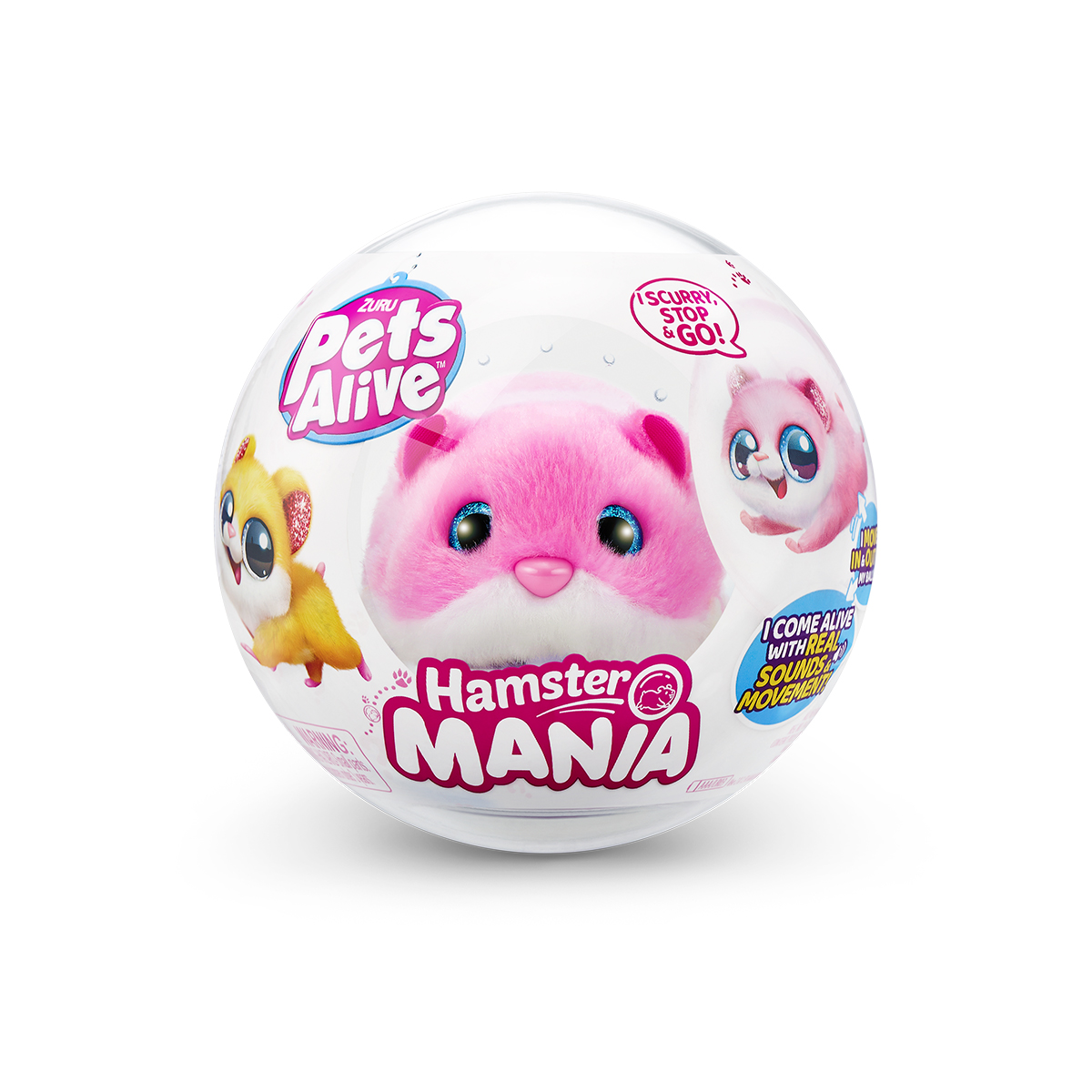 Interactive Stuffed Toy S1 - Funny Hamster (Pink)