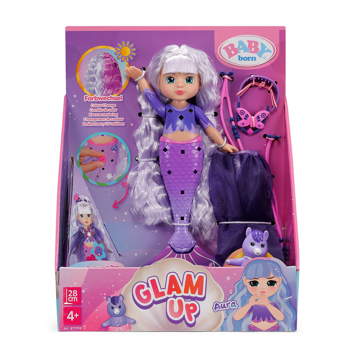 Кукла Baby Born серии Glam Up – Русалочка Аура (28 см) Кукла Baby Born серии Glam Up – Русалочка Аура (28 см)