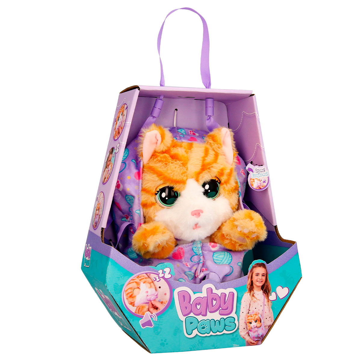 Interactive toy Baby Paws W2 - Red Kitten