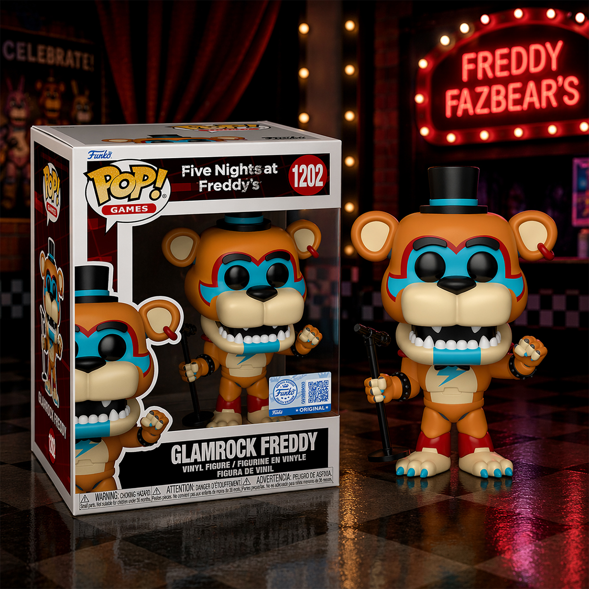 Funko POP! Freddy Glamrock Action Figure Funko POP! Freddy Glamrock Action Figure