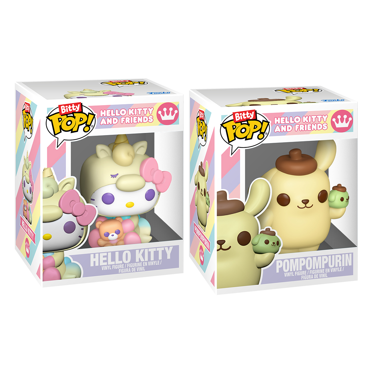 Bitty POP! series Sanrio action figure set - Hello Kitty and Pompompurin Bitty POP! series Sanrio action figure set - Hello Kitty and Pompompurin
