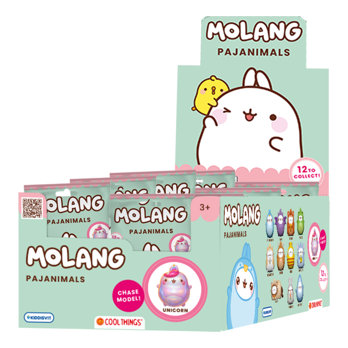 Molang Series Cool Things Surprise Figurine Display - Cute Pajamas (24 pcs.)