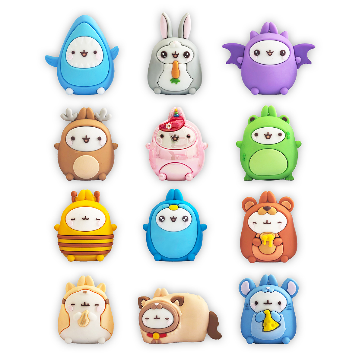 Molang Series Cool Things Surprise Figurine Display - Cute Pajamas (24 pcs.)