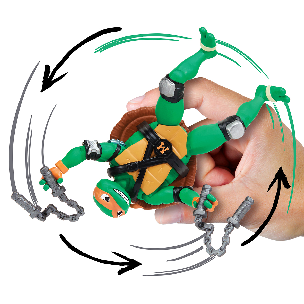 Teenage Mutant Ninja Turtles: Shell Whirlwind Action Figure – Mikey Teenage Mutant Ninja Turtles: Shell Whirlwind Action Figure – Mikey