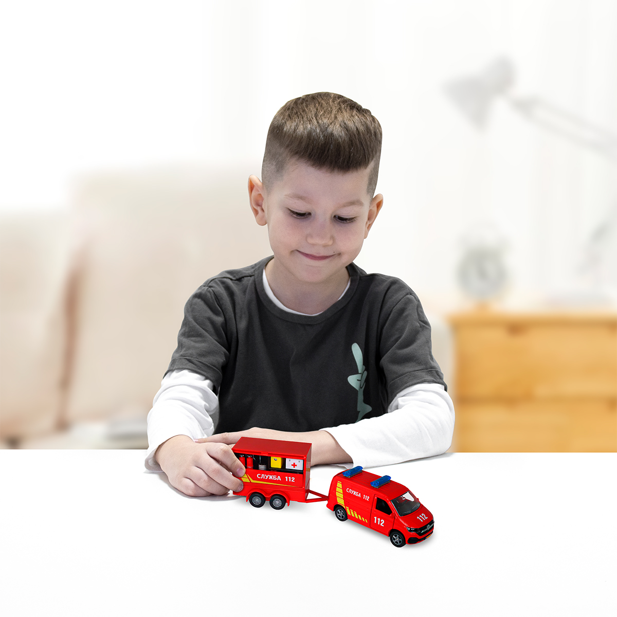 Ігровий набір - Volkswagen Служба 112 (з причепом)