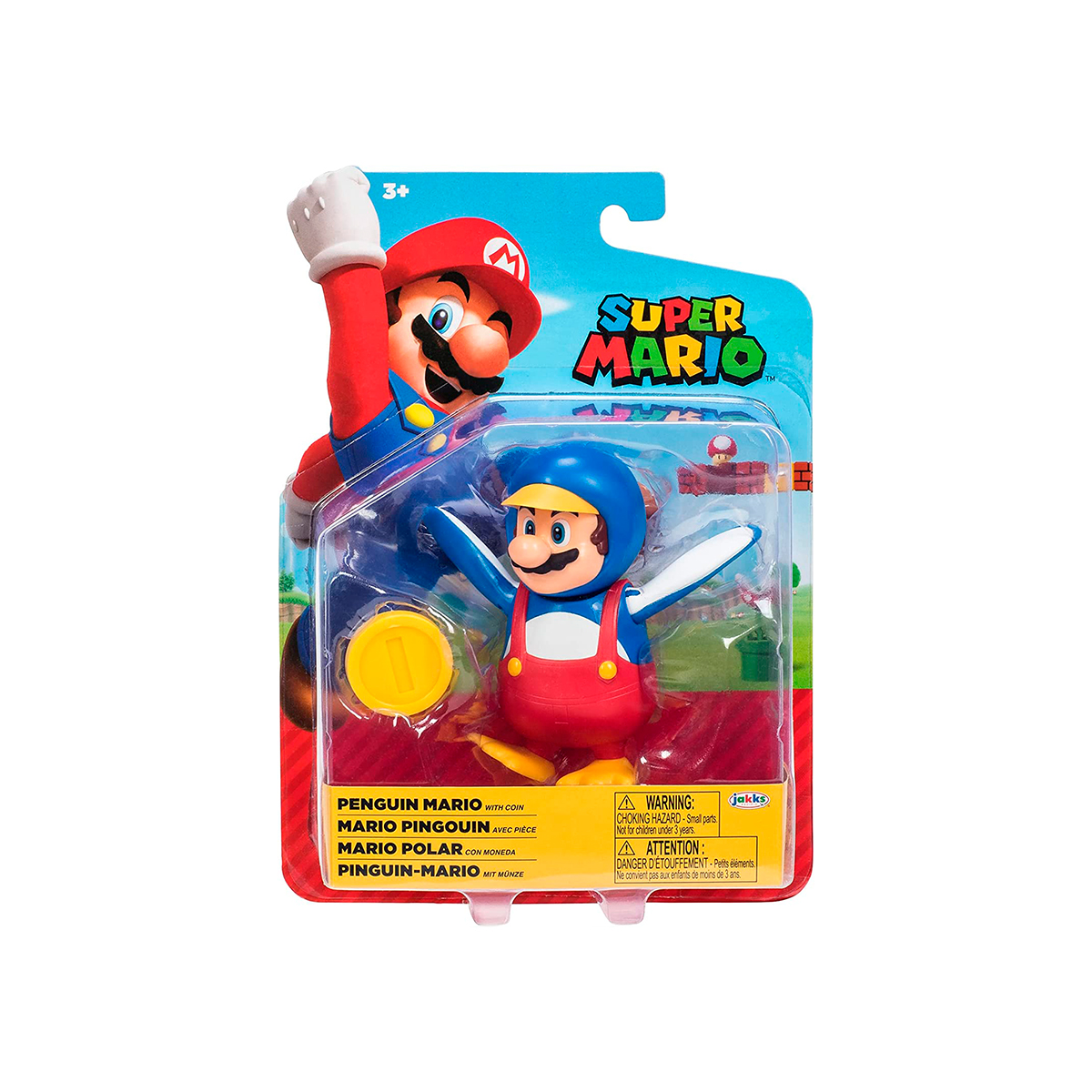 SUPER MARIO Articulated Action Figure - Mario the Penguin, 10 cm