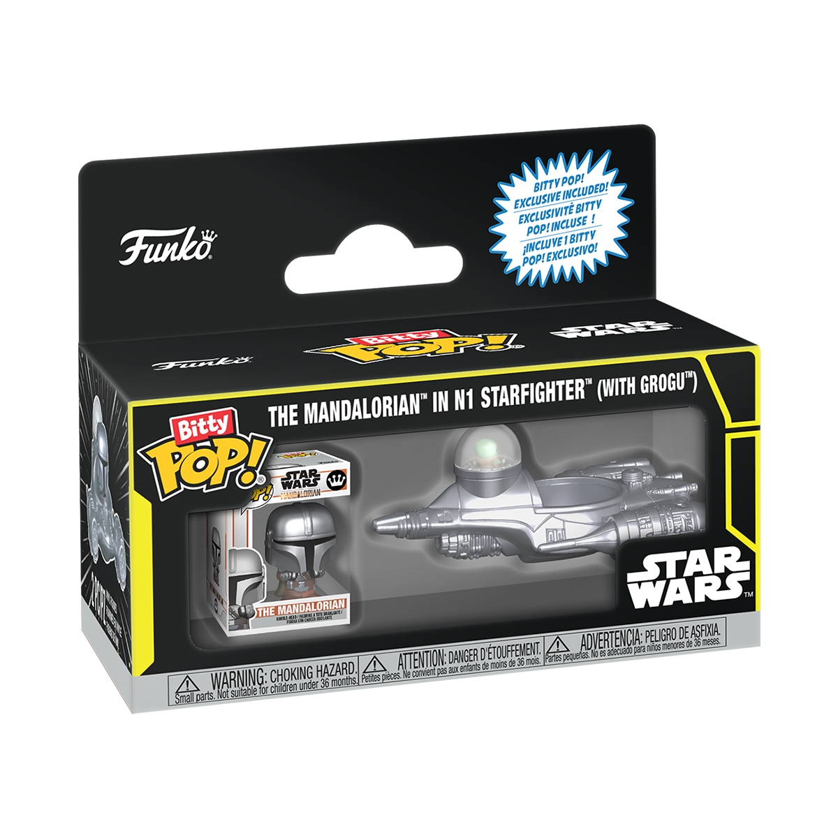 Bitty POP! Ride Star Wars Series Figure Set - N-1 Starfighter with Mandalorian