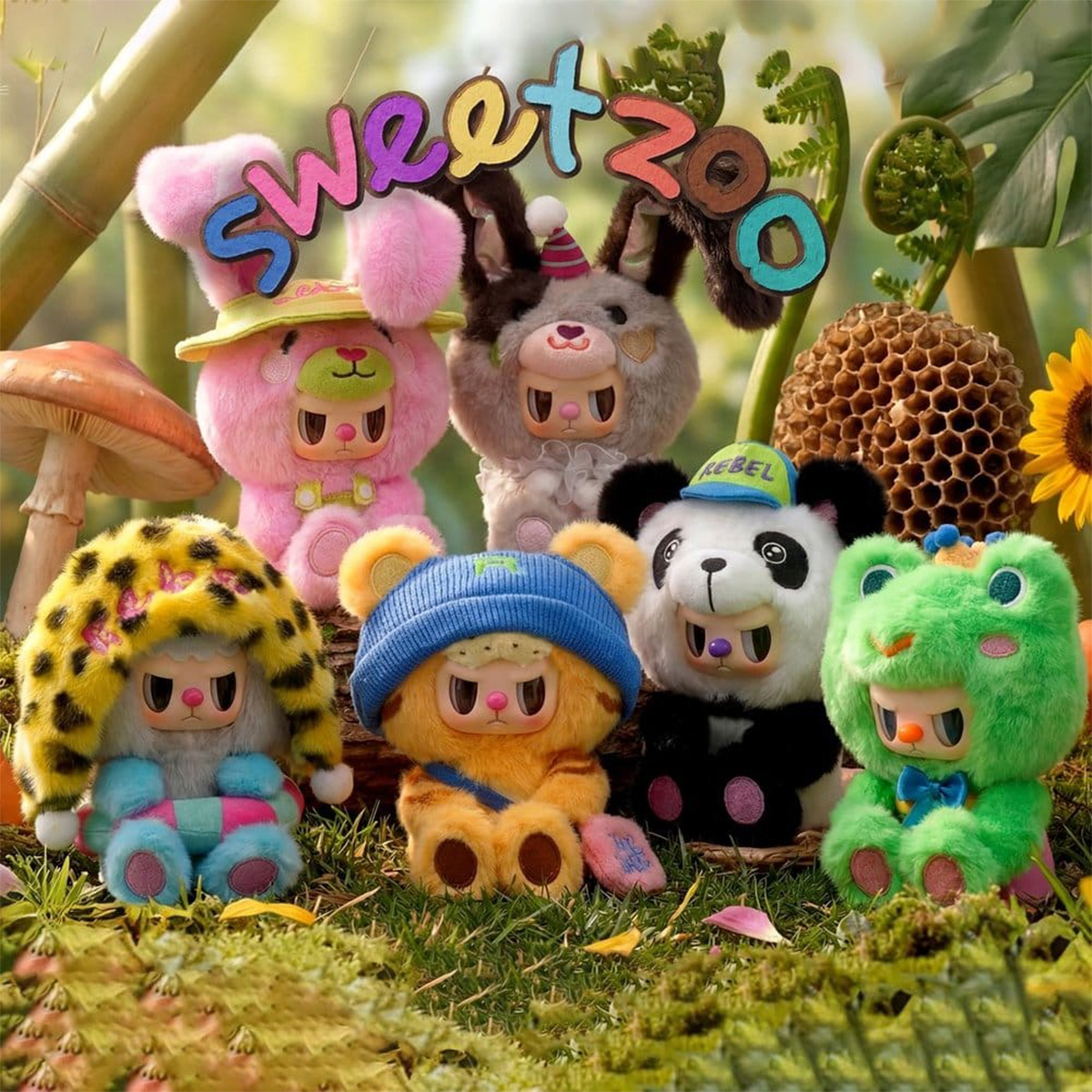 Колекційна м'яка іграшка з кільцем POP TOP Rebel Bear із серії Sweet Zoo — «Зоомалята»