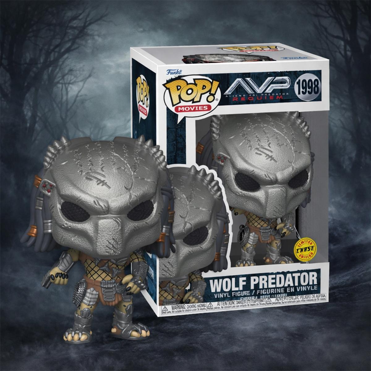 Игровая фигурка Funko POP! серии Чужие против Хищника S3 - Хищник (Wolf) (W/CH)