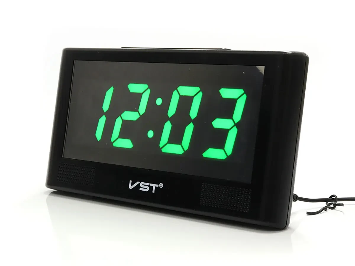 Electronic desk clock green VST-732Y