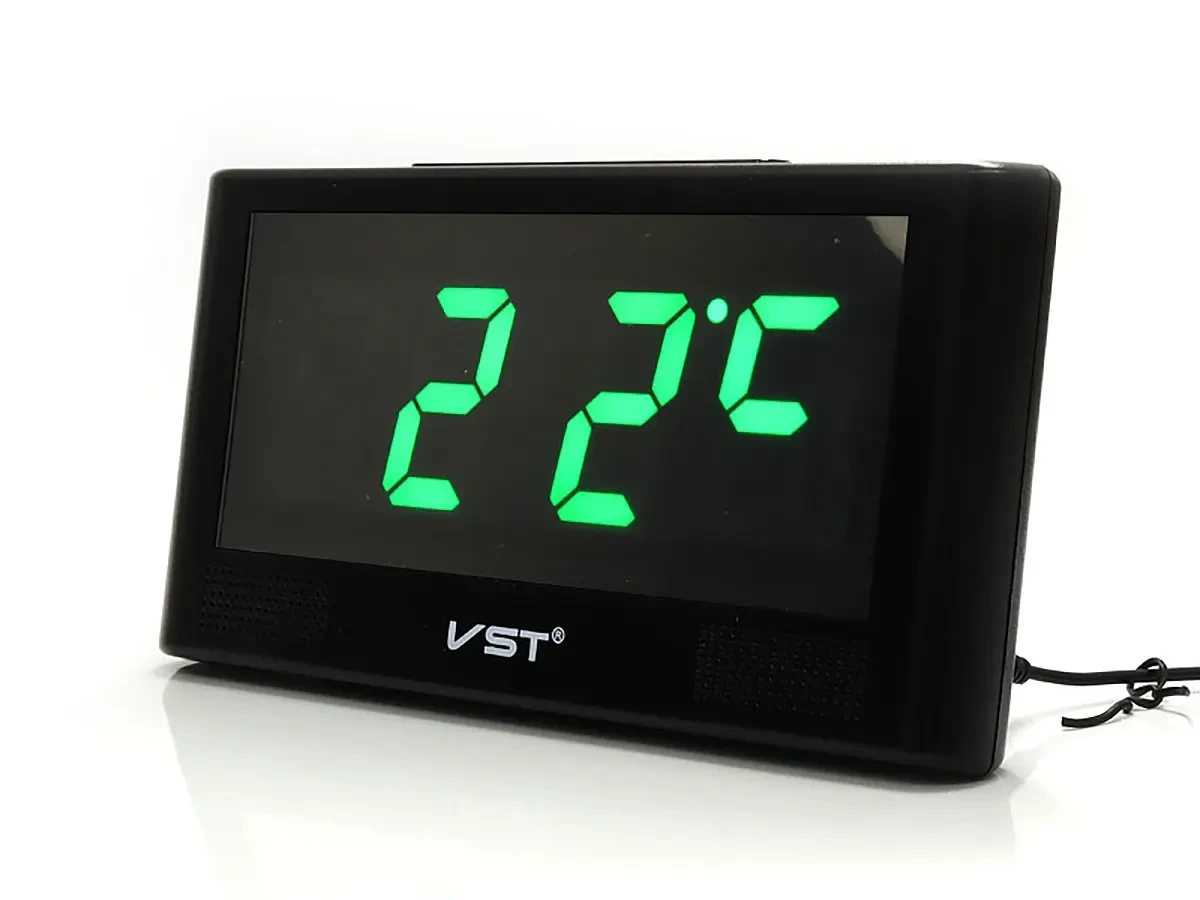 Electronic desk clock green VST-732Y