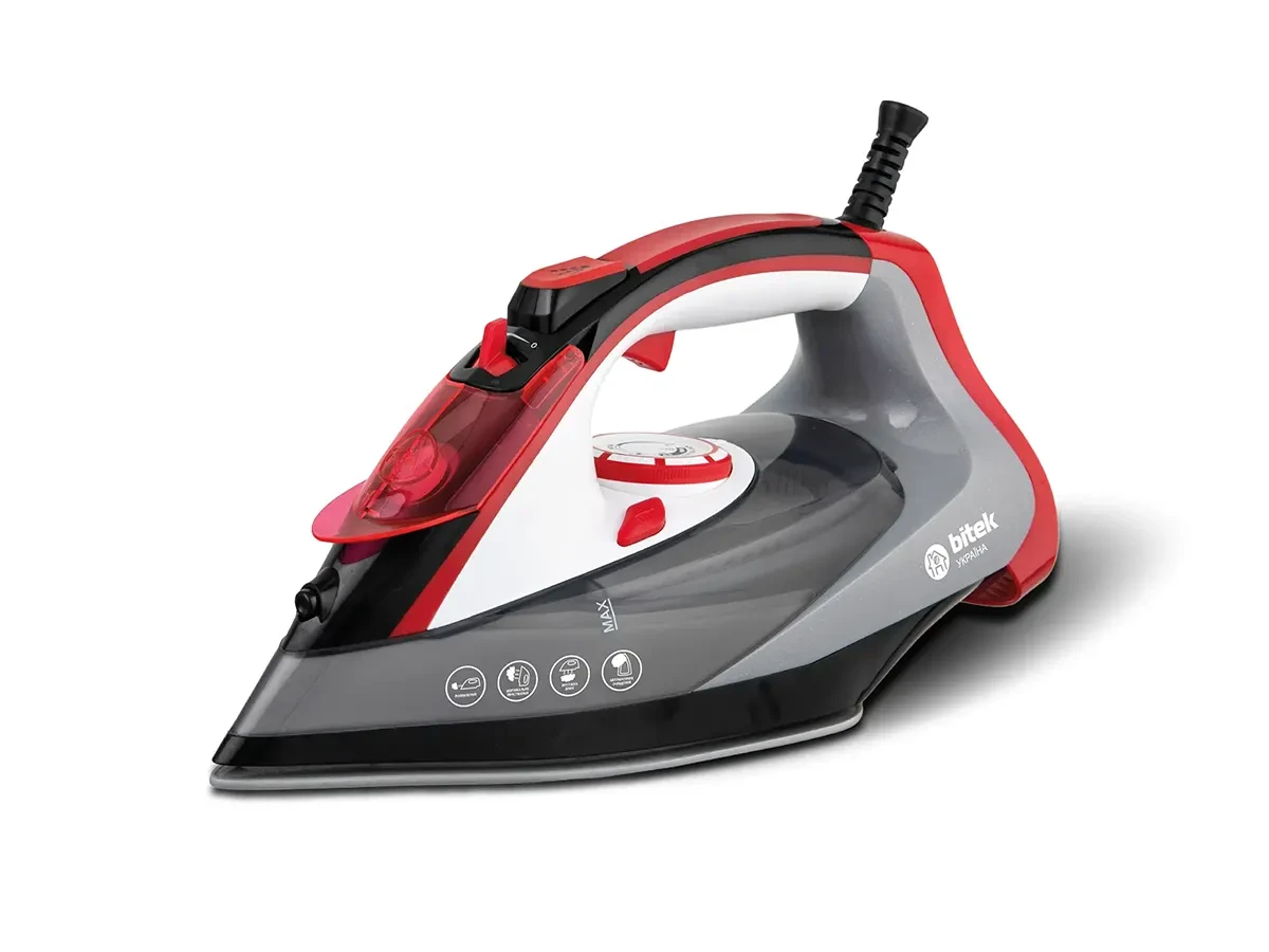 Steam iron with ceramic soleplate 2800W BITEK BT-1255R
