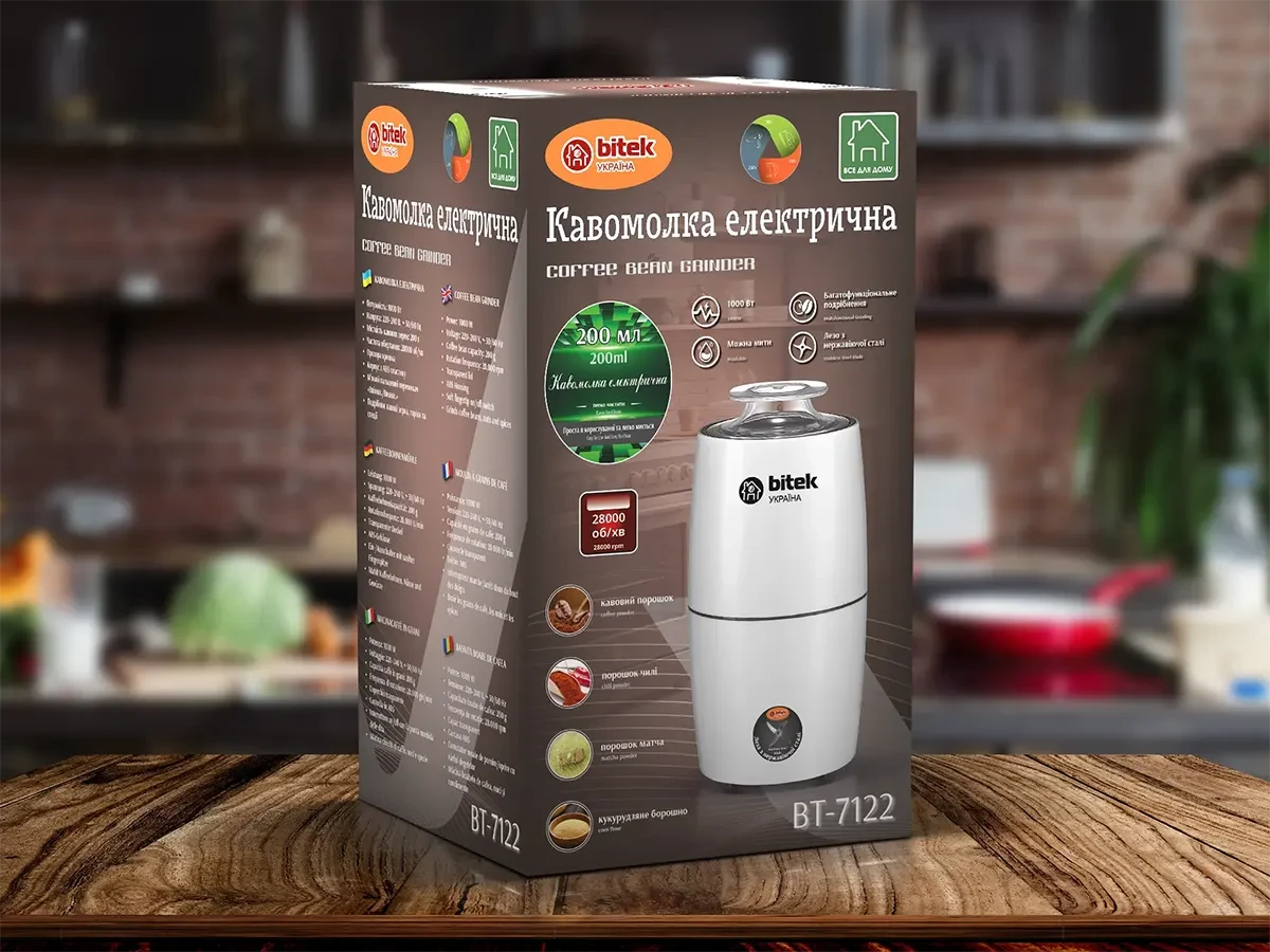 Electric coffee grinder 220V 1000W BITEK BT-7122