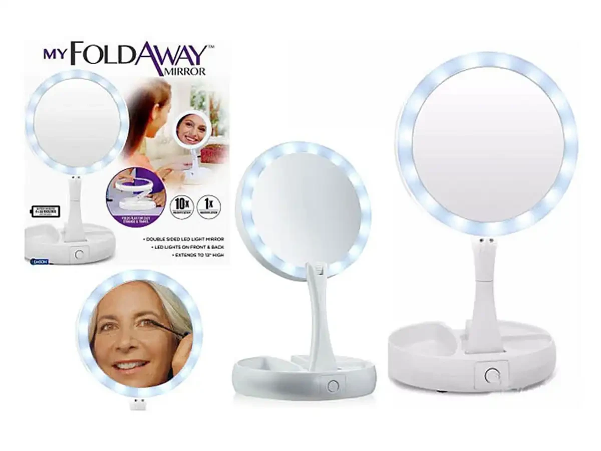 Cosmetic table mirror with LED lighting 00031 9701