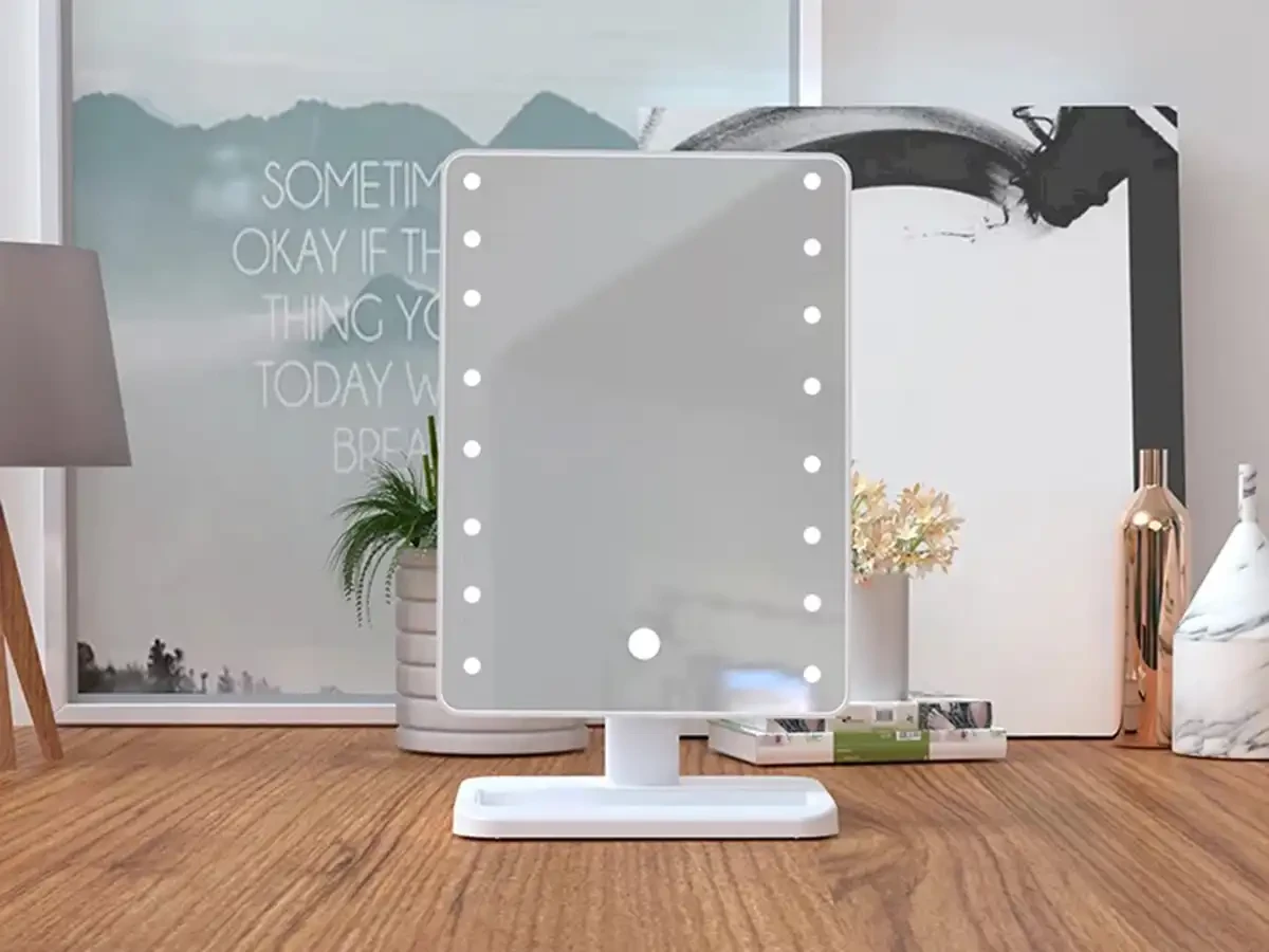 Зеркало косметическое настольное с LED подсветкой 22led 00032 8689