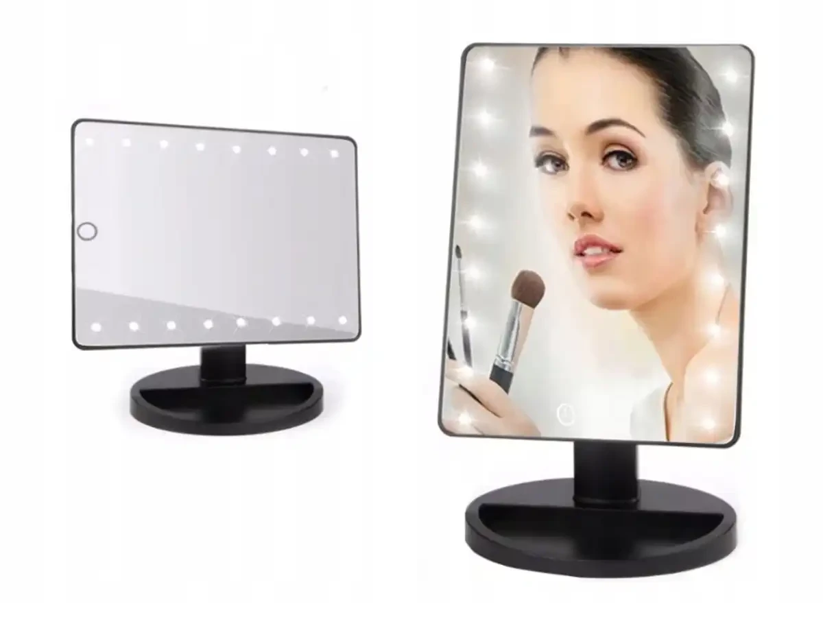 Зеркало косметическое настольное с LED подсветкой 22led 00032 8689