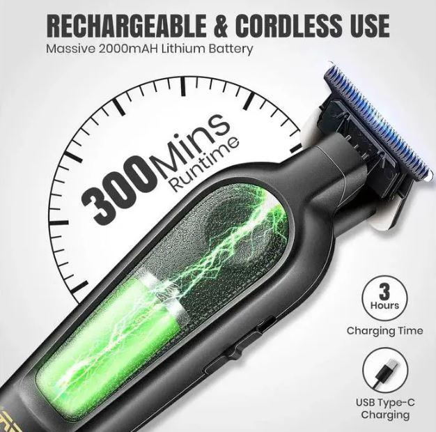 Professional cordless beard and mustache trimmer VGR V-995 with 4 interchangeable attachments 1.5-6 mm