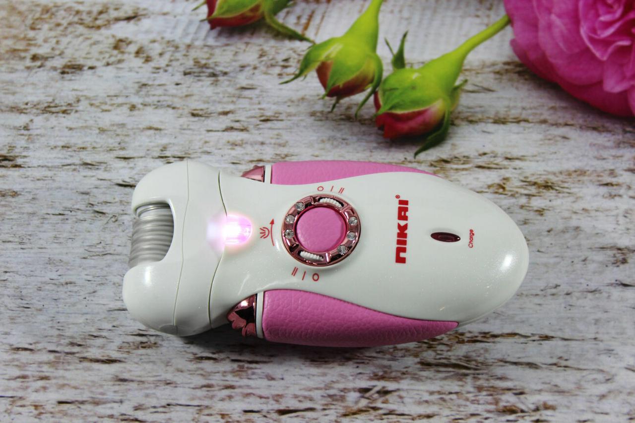 Nikai 7698 3 in 1 women's epilator with 3 interchangeable attachments and flashlight