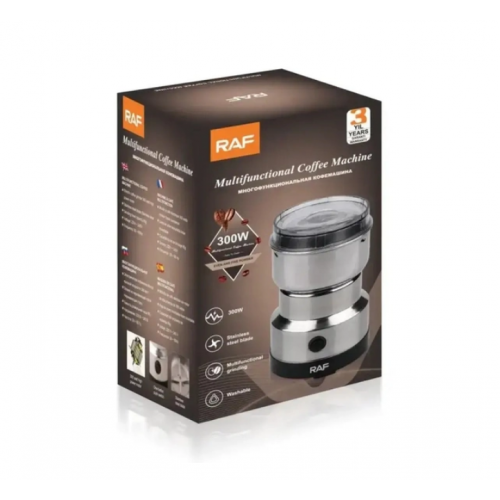 Electric coffee grinder RAF 7113, 300 W, stainless steel body