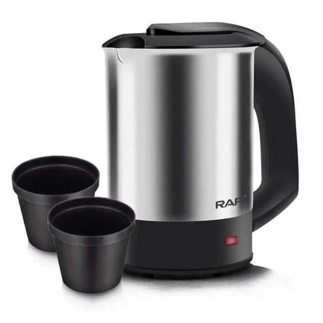 Electric travel kettle portable with 2 cups RAF R.7887 0.5 liters stainless steel 1000 W