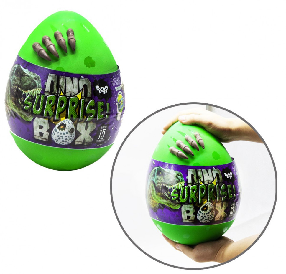Creative set "Dino Surprise Box" DSB-01-01U, 15 creative items Green
