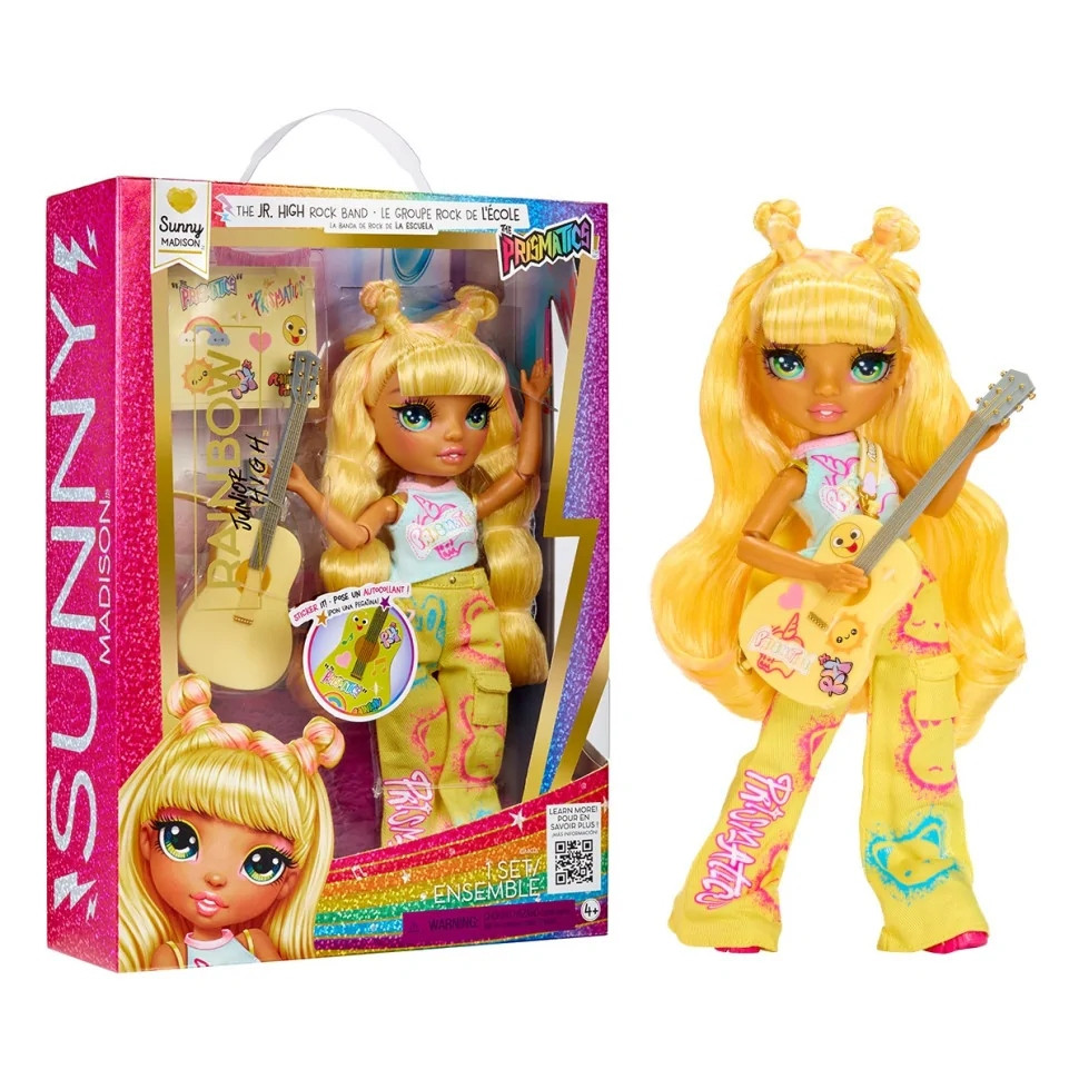 Rainbow High "Sunny" Doll 565628 from the "Junior High Rockband" series with accessories