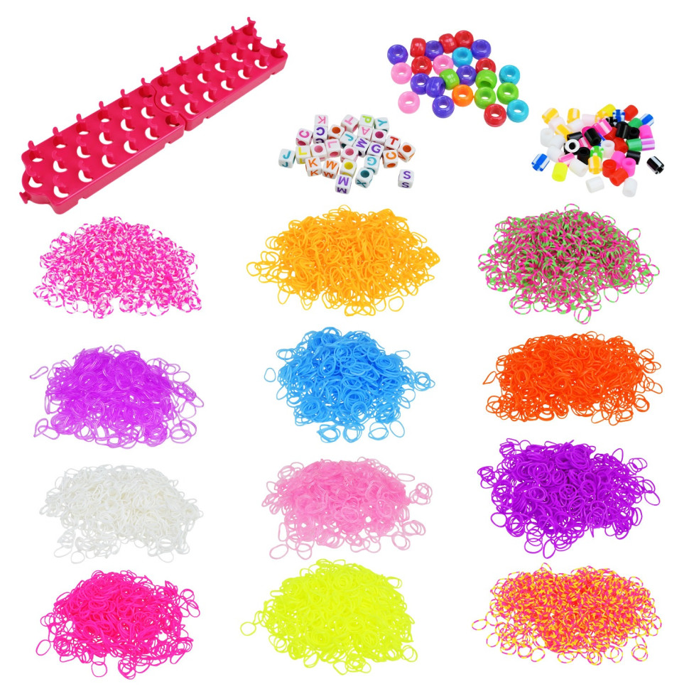 Kids Loom Bracelet Set "Loom" 16202(Violet) in a suitcase